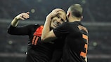 Robben rejoices after Dutch Wembley win