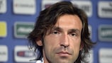 Andrea Pirlo cut a cool figure during Tuesday's conference