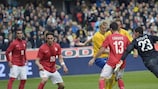 Ola Toivonen scores for Sweden in their 2-1 friendly victory against Serbia