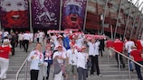 A group of the youngsters outside the National Stadium Warsaw