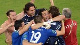 Italien feiert den Viertelfinaleinzug nach dem Sieg gegen Irland