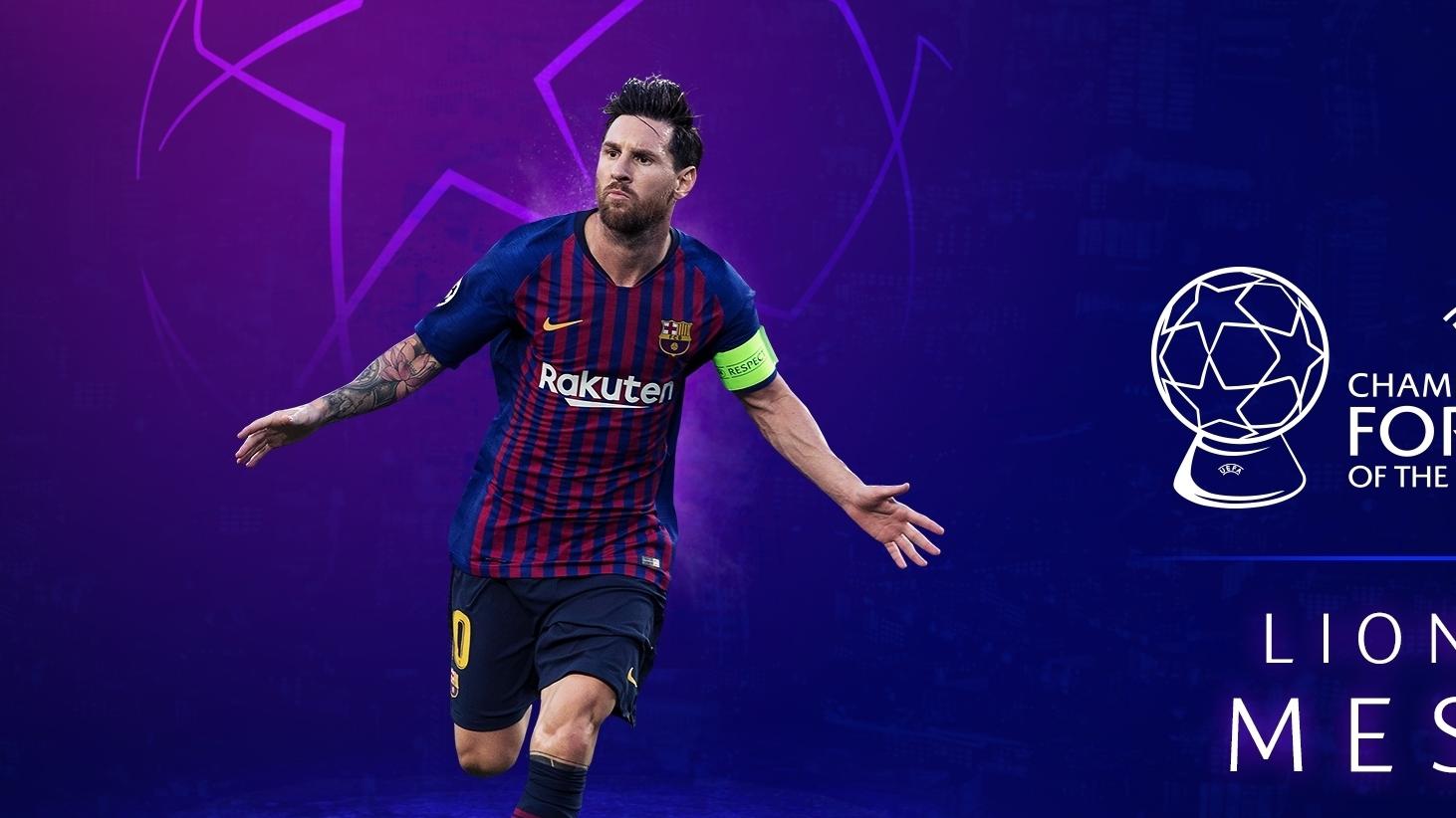 Lionel Messi Champions League Forward of the Season UEFA Champions