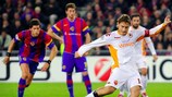 Le capitaine de la Roma Francesco Totti a inscrit un penalty contre le FC Bâle