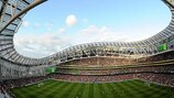 A Dublin Arena vai receber a final da UEFA Europa League
