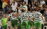Shamrock Rovers celebrate their improbable play-off success against Partizan