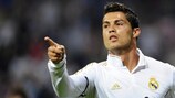 Cristiano Ronaldo festeja o primeiro golo do Real Madrid