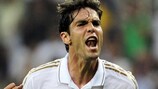 Kaká festeja o segundo golo do Real Madrid frente ao Ajax