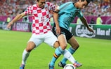 Danijel Pranjić (left) has been capped 45 times by Croatia