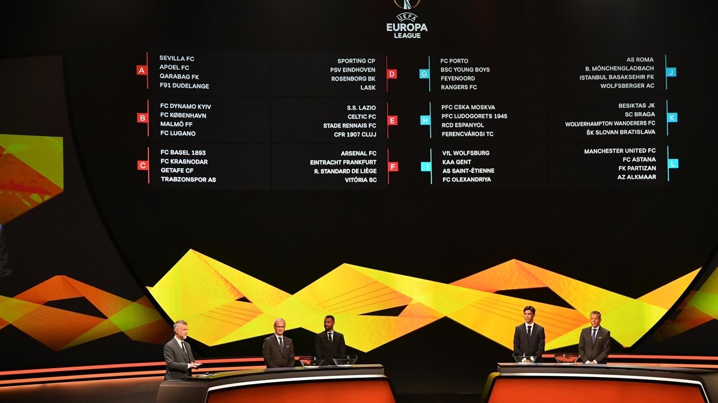 Europa League Group Stage Draw Made In Monaco Uefa Europa League