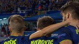 Dinamo celebrate against Rosenborg in the play-offs