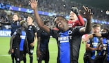 Club Brugge celebrate reaching the group stage