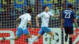 Ondřej Čelůstka feiert seinen Siegtreffer für Trabzonspor