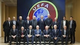 O Painel Jira da UEFA, composto por técnicos de reconhecida experiência, durante uma reunião de Novembro de 2011, em Nyon