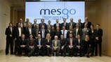 Participantes en la graduación MESGO celebrada en la sede de la UEFA
