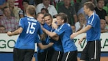 Estonia are celebrating earning a place in the UEFA EURO 2012 play-offs