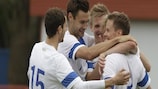 Finland celebrate against Estonia