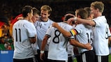 Alemania celebra el 2-0 obra de Mario Götze