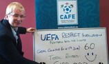 A directora-geral do CAFE, Joyce Cook, está muito satisfeita pela quantidade de golos marcados no EURO, pois valem donativos da UEFA