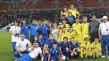 Les joueurs du match Respect Inclusion à Donetsk