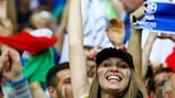 I tifosi italiano al National Stadium di Varsavia dopo la semifinale di UEFA EURO 2012 contro la Germania