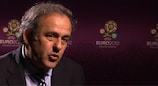 El Presidente de la UEFA Michel Platini se divirtió en un "evento único"