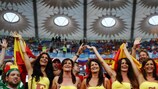 Tifosi spagnoli prima della finale di UEFA EURO 2012