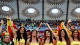 Aficionados españoles en la final de la UEFA EURO 2012