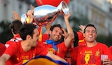 Juan Mata, Santi Cazorla und Juanfran holten 2012 mit Spanien den Pokal