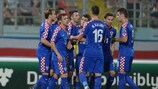 Счастливые игроки сборной Хорватии
