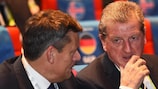 Le sélectionneur anglais Roy Hodgson était présent au tirage