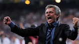José Mourinho after winning the 2009/10 UEFA Champions League with Inter