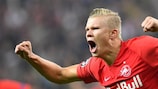 Salzburgs Erling Braut Haaland machte am ersten Spieltag drei Tore