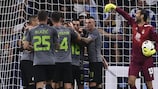 Ferencváros celebrate on Matchday 1 at Espanyol