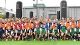 Делегаты от УЕФА присоединились к детям на открытии программы "Футбол для школ" в Любляне