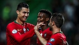 Ronaldo fête son but face au Luxembourg