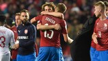 The Czech Republic celebrate victory