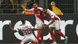 L'esultanza di Kylian Mbappé (a destra) per il primo gol