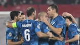 Zenit celebrate Yaroslav Rakits'kyy's opener at Leipzig