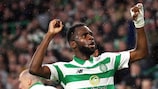 Celtic's Odsonne Édouard after scoring the first goal against CFR Cluj on Matchday 2