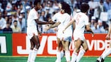 Rui Jordão (links) war im EM-Halbfinale 1984 gegen Frankreich zweifacher Torschütze.