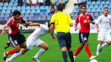Action from Armenia's U21 home qualifier against Turkey (in white)