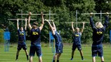Тренировка сборной Швеции
