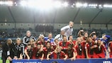 Die deutsche U21 feierte den Sieg ausgelassen