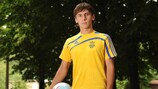 Хавбек юношеской сборной Украины Сергей Рыбалка