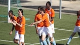 The Netherlands celebrate their Matchday 1 win against Malta