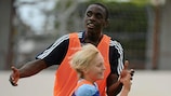 Chris Mavinga, défenseur central de l'équipe de France des moins de 19 ans