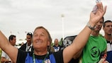 Ivica Grnja celebrates Croatia's success against Portugal