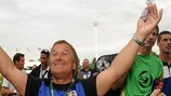 Ivan Grnja celebra el triunfo croata sobre Portugal