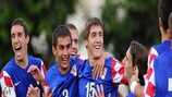 La Croazia esulta dopo un gol di Zvonko Pamić contro il Portogallo