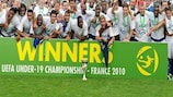 France celebrate in Caen with the Under-19 trophy